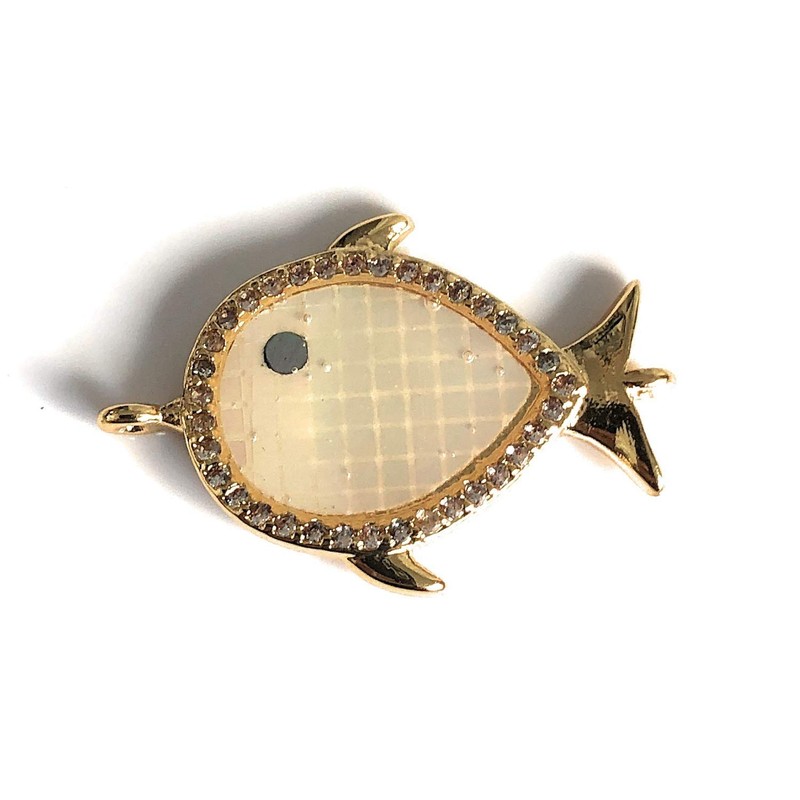 Summer Beach Fish Charm Macrame Silver Bracelet