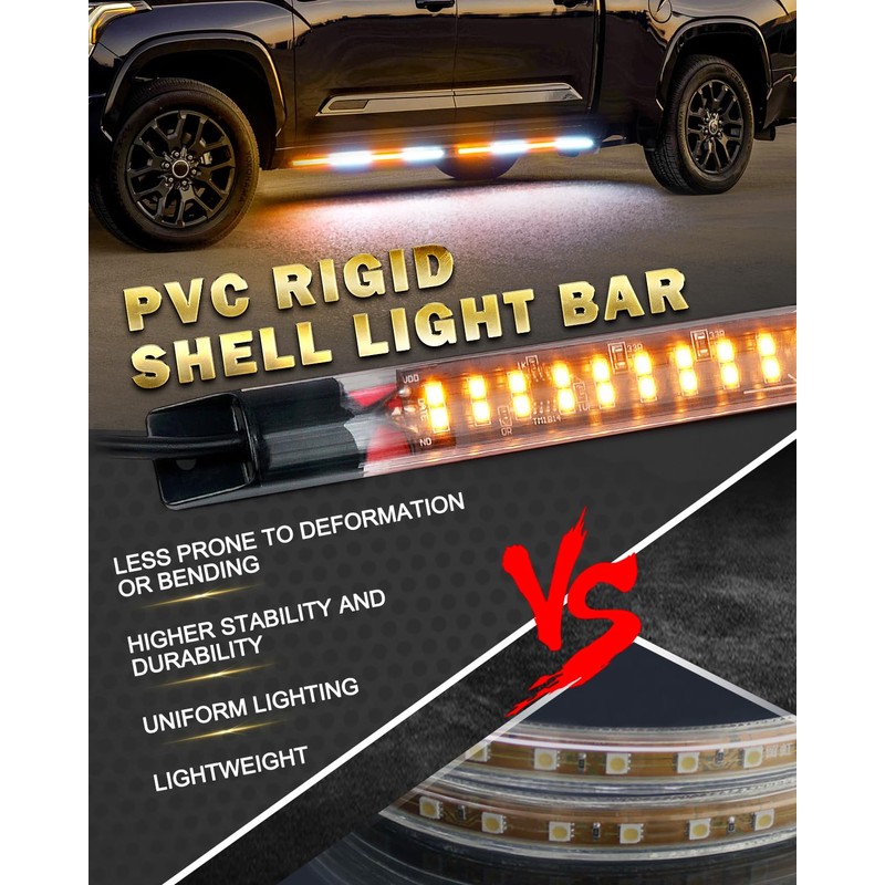 LUMENIX 70 Inch Emergency Running Board Rigid Strobe Lights Strip