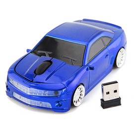 Sport Car Shaped Wireless Computer Mouse 2.4G High Accuracy Sensor Computer Mouse for Laptop Blue