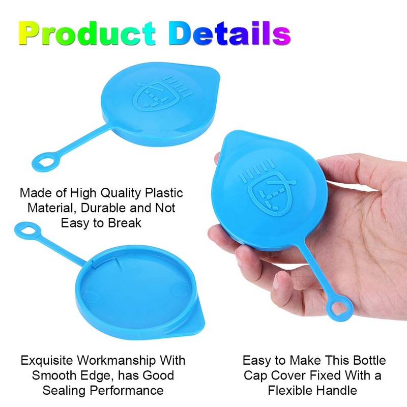 Keenso Windscreen Washer Cap, Plastic Car Screenwash Fluid Cap Windshield