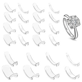Anseom 24 Pieces Ring Adjuster Ring Size Adjuster 8 Sizes Ring Guard Ring Snuggies Invisible Ring Size Adjuster Set Ring Enhancers Loose Rings Reducer Compatible with Any Rings Jewelry Tools