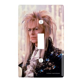 GRAPHICS & MORE David Bowie As Jareth from The Labyrinth Candles Background Plastic Wall Decor Toggle Light Switch Plate Cover