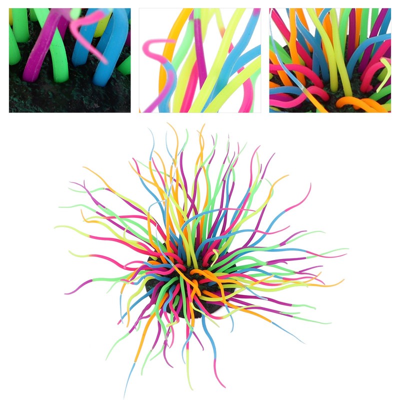 Artificial Sea Anemone Coral Soft Silicone Simulation Luminous Sea Anemone