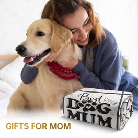 Encoink Dog Mum Gifts - Best Dog Mum Ever Blanket, Funny Dog Lover Gifts for Women, Cozy Dog Gift for Women, Dog Owner, Dog Themed Present Blanket for Birthday, Christmas, Mother’s Day