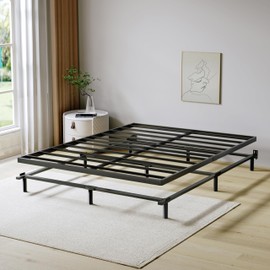 SHLAND Queen Box Spring 2 Inch Low Profile Bunkie Board Bed Slat Replacement, Sturdy Metal Structure, Mattress Surpoort Base, Noise Free, Easy Assembly