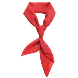Red Scarf Ascot Bandana Vintage 50s Costume 20s Accessories Head Scarf for Women Chiffon