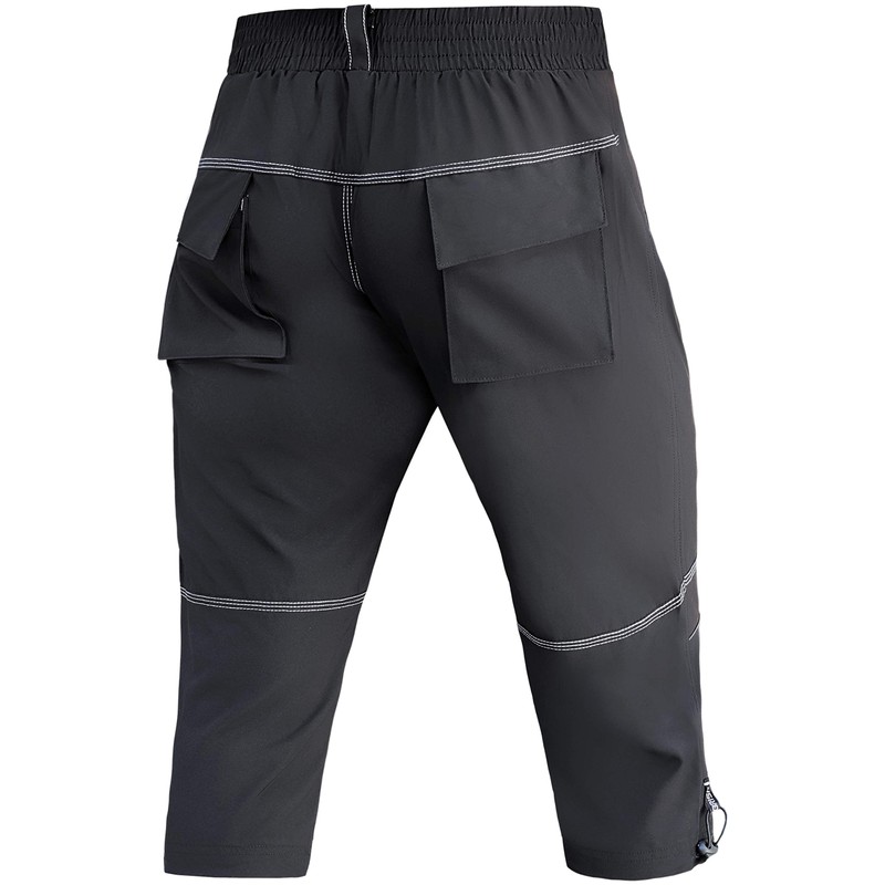 Brisk Bike 3/4 MTB Short Mountain Bike Cycling Short (Black,