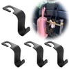 Fc'Noqgn Ceramic Tube 4 Car Storage Hooks, Car Plastic Hooks,