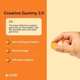 Unbranded Create Monohydrate Gumies for Men & Women 1.5g of Creatine per Gumy Orange90ct
