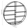 HAPPCUCOE Wall Mounted Wine Bottle Rack Modern Metal Round Wall