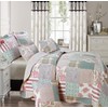 PRIME LINENS Luxury Quilted Patchwork Bedspread Bed Throw 3 Piece