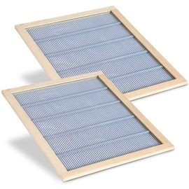 Geelin 4 Pack 10 Frame Wooden Bound Metal Queen Excluder, Heavy Duty Queen Excluder for 10 Frame Hive Beekeeping Separating Bee from The Honey Making Area, 20.1 x 16.5 x 0.7 Inch