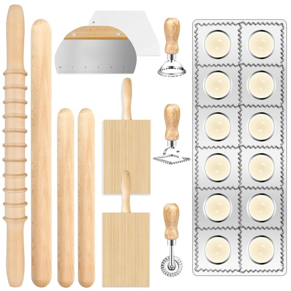 Pasta Making Tools Set, Pasta Making kit Includes 12 Pcs