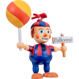 Jazwares Five Nights at Freddy’s Balloon Boy - 2.5-Inch Articulated Figure and Glow-in-The-Dark Eyes Plus 2-Inch Crying Child Figure