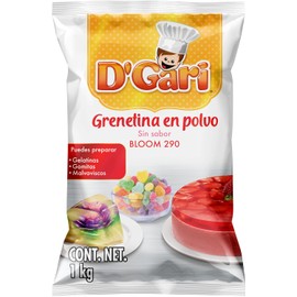 D'Gari Grenetina en polvo sin sabor Bloom 290 1 kg