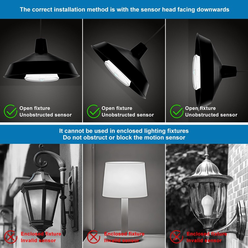 lanyue Motion Sensor Light Bulbs, Dusk to Dawn Outdoor Lighting,