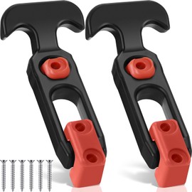 Mudder Flexible Rubber Draw Latch T Handle Hasp Rubber Draw Latches with Screws for Hood Cooler Tool Cabinet Boat Compartment Cargo Box (Orange,2 Pcs)