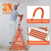 LUISLADDERS 3 Step Stool Aluminum Lightweight Step Ladder Folding Anti-Slip