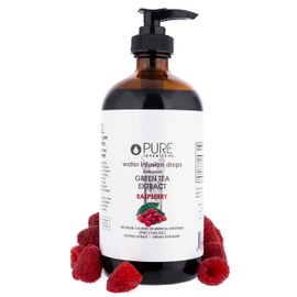 Pure Inventions - Water Infusion Drops - Daily Immunity Support, Rich in Antioxidants, Electrolytes - No Sugar, Calories, or Artificial Sweeteners - Green Tea Raspberry, 500 serv.