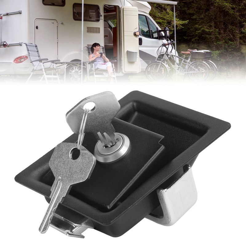 RV Door Lock with 2‑Key Universal for Motorhomes Power Distribution