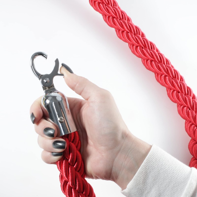 Kerafactum Rope Barrier Tape Rope with Carabiner Hook Barrier Cord
