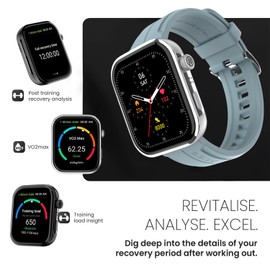 Noise ColorFit Pro 5 Max 1.96" AMOLED Display Smart Watch, BT Calling, Post Training Workout Analysis, VO2 Max, Rapid Health, 5X Faster Data Transfer - Elite Silver