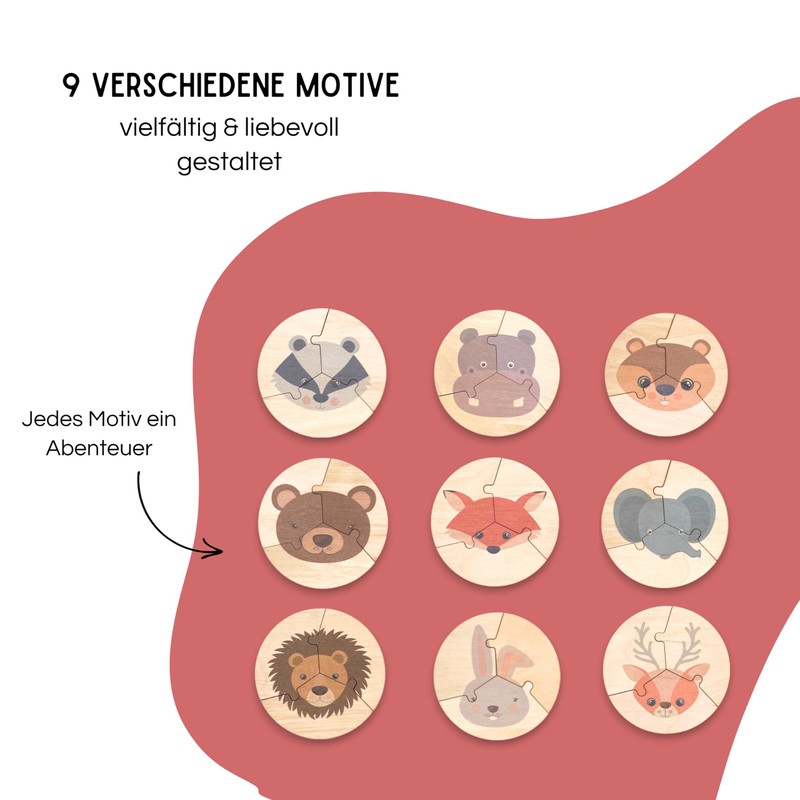 Wooden Puzzle Children (Exotic Animals)