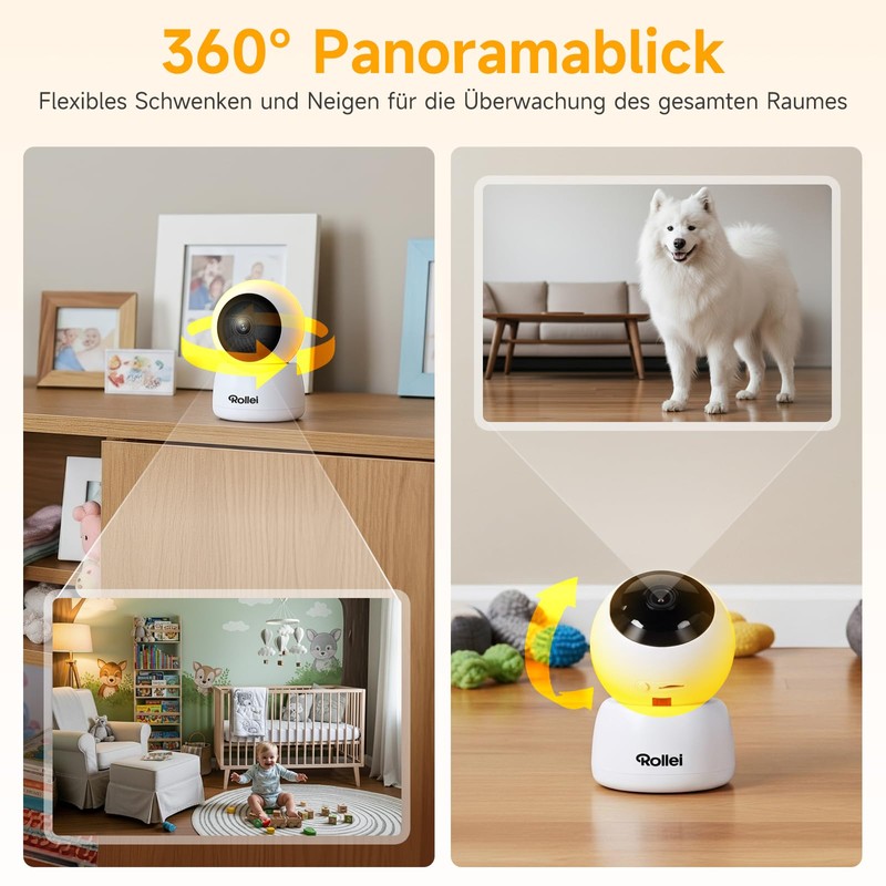 Rollei Indoor Security Camera, 360° Indoor Security Cam IPC-88 Camera,