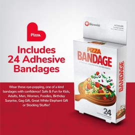 BioSwiss Bandages, Pizza Shaped Self Adhesive Bandage Set, Latex Free, Sterile Wound Care, 24 Count
