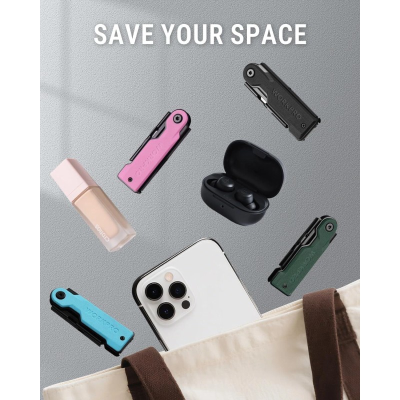 WORKPRO Folding Utility Knife with 10PC Extra SK5 Blades Quick