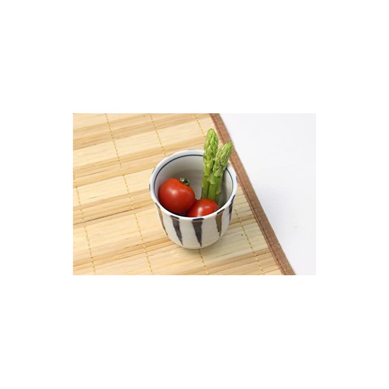 キャッスルエンタープライズ 料理のプロが選んだシリーズ 藍十草 反 【湯呑】 3個セット サイズ:直径8ｃｍ×厚み7.9ｃｍ