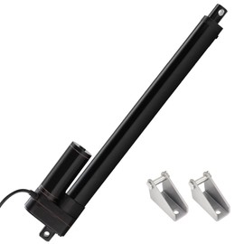JQDML 24V 12 Inch Stroke Linear Actuator Heavy Duty 660lbs/3000N IP65 Waterproof Speed 0.2"/sec Linear Electric Actuator with Mounting Bracket