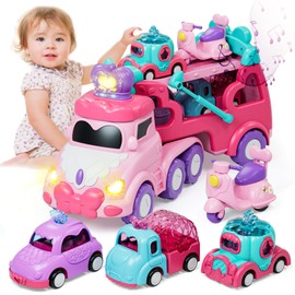 Lehoo Castle Princess Toys for 2 Year Old Girl, Girl Cars for Toddlers 1-3 with Lights & Music, Friction Powered Toddler Girl Toys, 2 Year Old Girl Birthday Gift