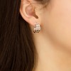 Tuscany Silver Women's Sterling Silver Triple Half Hoop Earrings