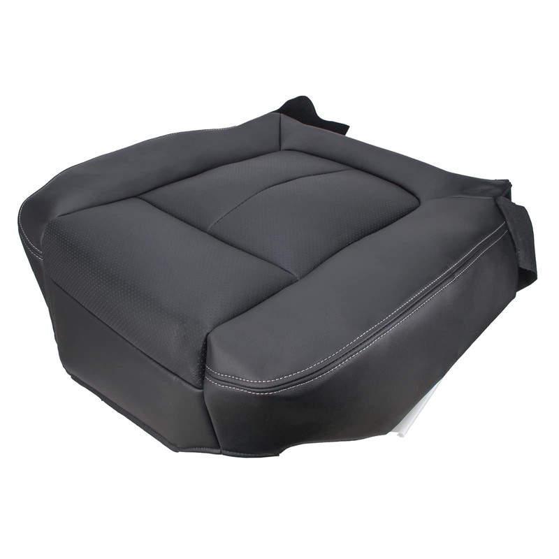 AUTOKAY Black Driver Bottom Leather Seat Cover Fits for Ford