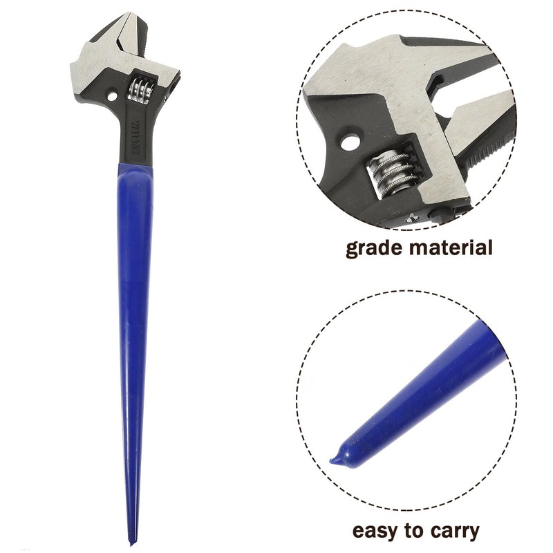 ULTECHNOVO Pointed Tail Wrench Heavy Duty Wide Open Adjustable Spud