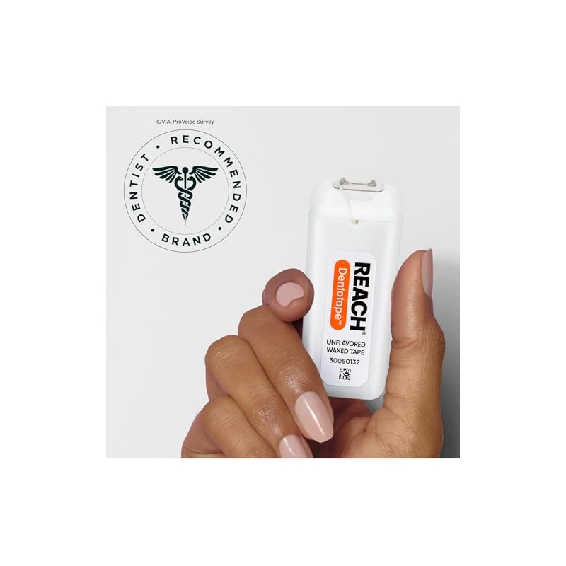 Reach Dentotape Extra Wide Unflavored Floss, Waxed, 100yds