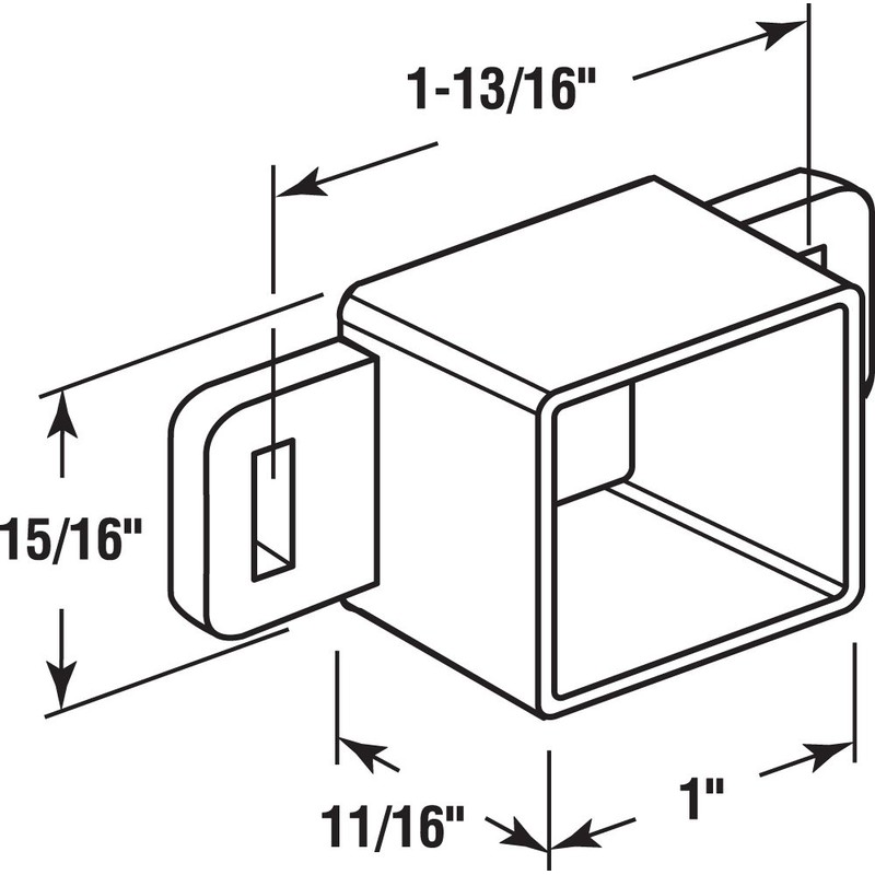 Prime-Line R 7143 Nylon Drawer Track Back Plate (2 Pack)
