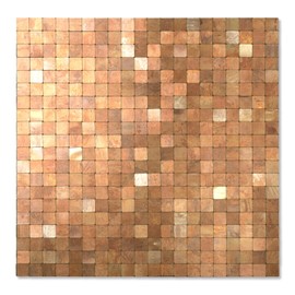OYASIMI 10-Sheets Metallic Peel and Stick Backsplash Mosaic Tiles, Retro Brown Stainless Steel Heat Resistant Stick on Wall Tile for Kitchen, Bathroom, Laundry Room, Camper, Fireplace