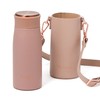 Francfranc Matte Stainless Steel Bottle Holder Set, 350ml, Pink