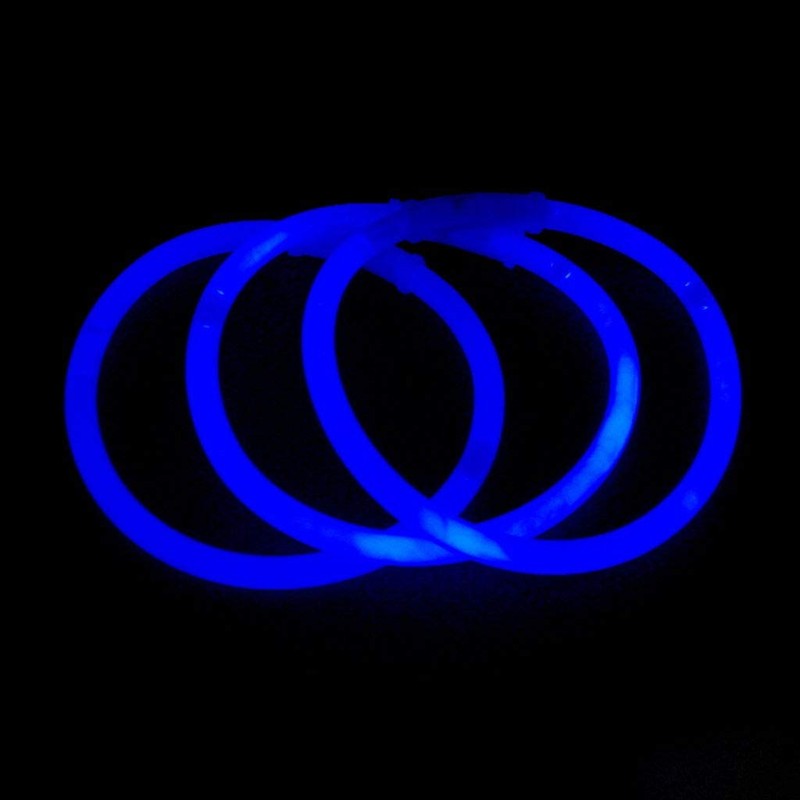 Aptafêtes LU8458/BLEU - Confezione da 100 braccialetti luminosi 4/6 H