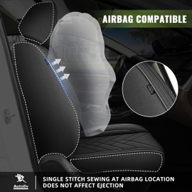 AOMSAZTO Car Seat Cover for Honda Clarity 2018-2021 Full Set, Leather Car Seat Protector Waterproof, Non Slip Car Seat Cushion, Interior Seat Covers Automotive Accessories - Black