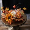 ZHUIGUANGZE Thanksgiving Sunflower Fall Maple Leaves Pumpkins Candle Ring Wreath,