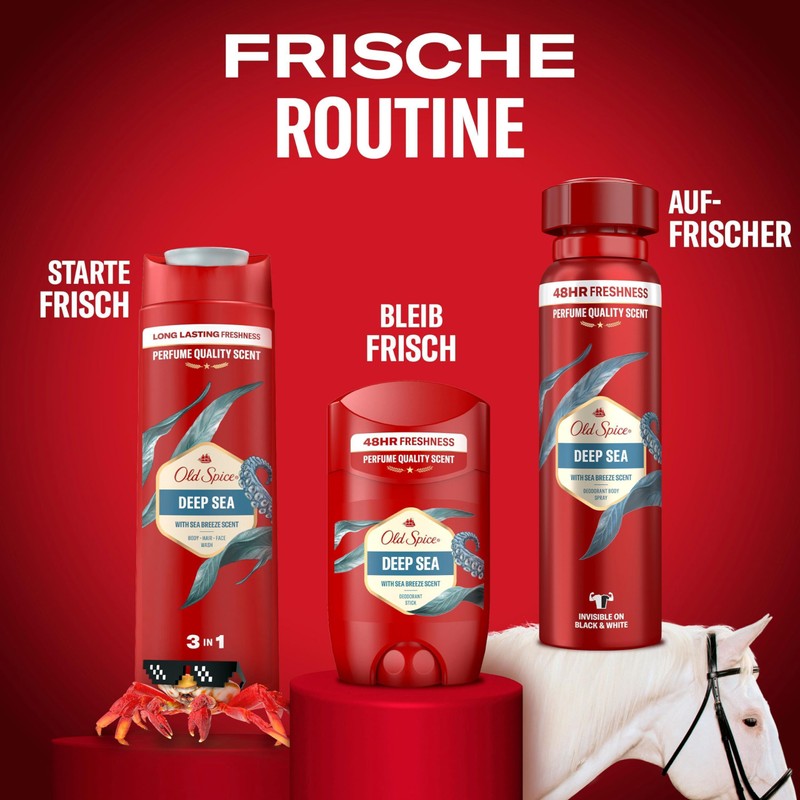 Old Spice Deep Sea 3-in-1 Shower Gel & Shampoo for