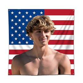 LCFHOME Jeremiah Actor Fisher Funny Flag Tapestry Wall Art (3x3ft/90x90cm, 150D Poly, Vivid Color) Home Dorm Room Decor Gift for Fans, mutil