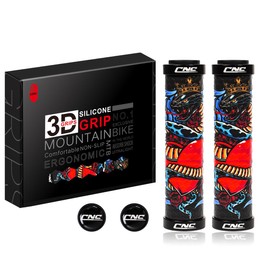 Chooee 3D Mountain Bike Bicycle Grips MTB Bicycle Handlebar Grips Silica Gel Bicycle Grips DSS