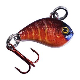 Kenders K-Rip Mini Vibe Lure with Rattle Beads and Treble Hook (Gold Magma, 15mm (1/2") #16 Hook - 1/64th oz)
