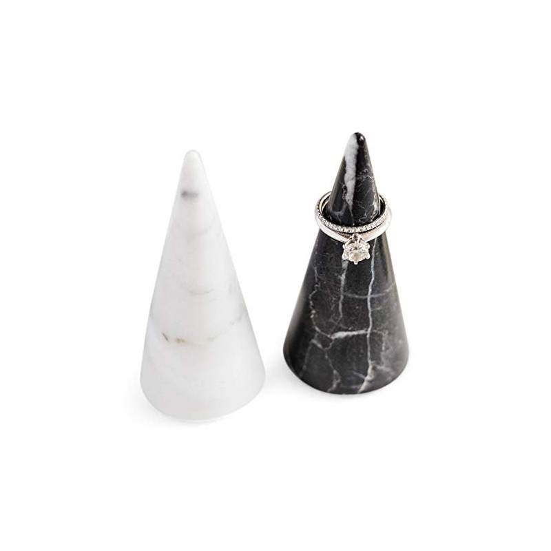 craft monkees Ring Holder Cone Genuine Marble Polished| Ring Jewelry