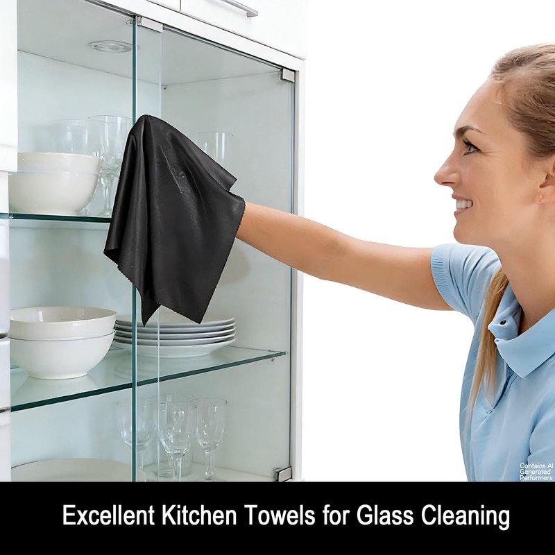 Glass Polishing Cloth Microfiber Cleaning Cloths Kitchen Towel Streak Free