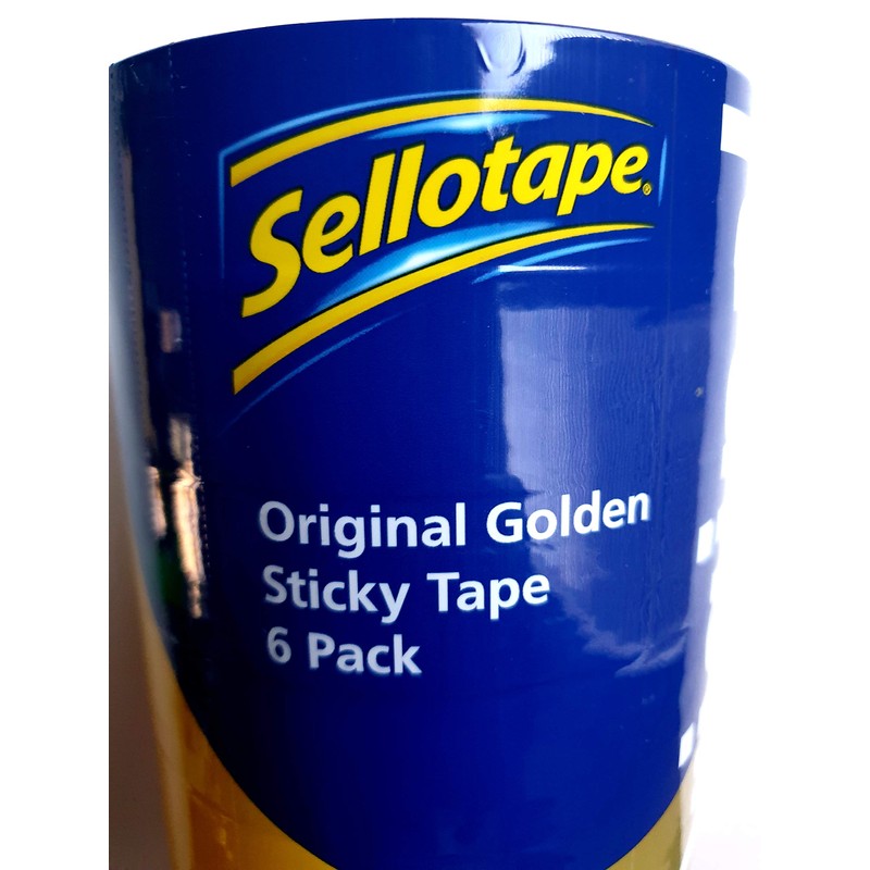 Sellotape Original Golden Tape Roll Non-static Easy-tear Retail Pack 24mmx50m